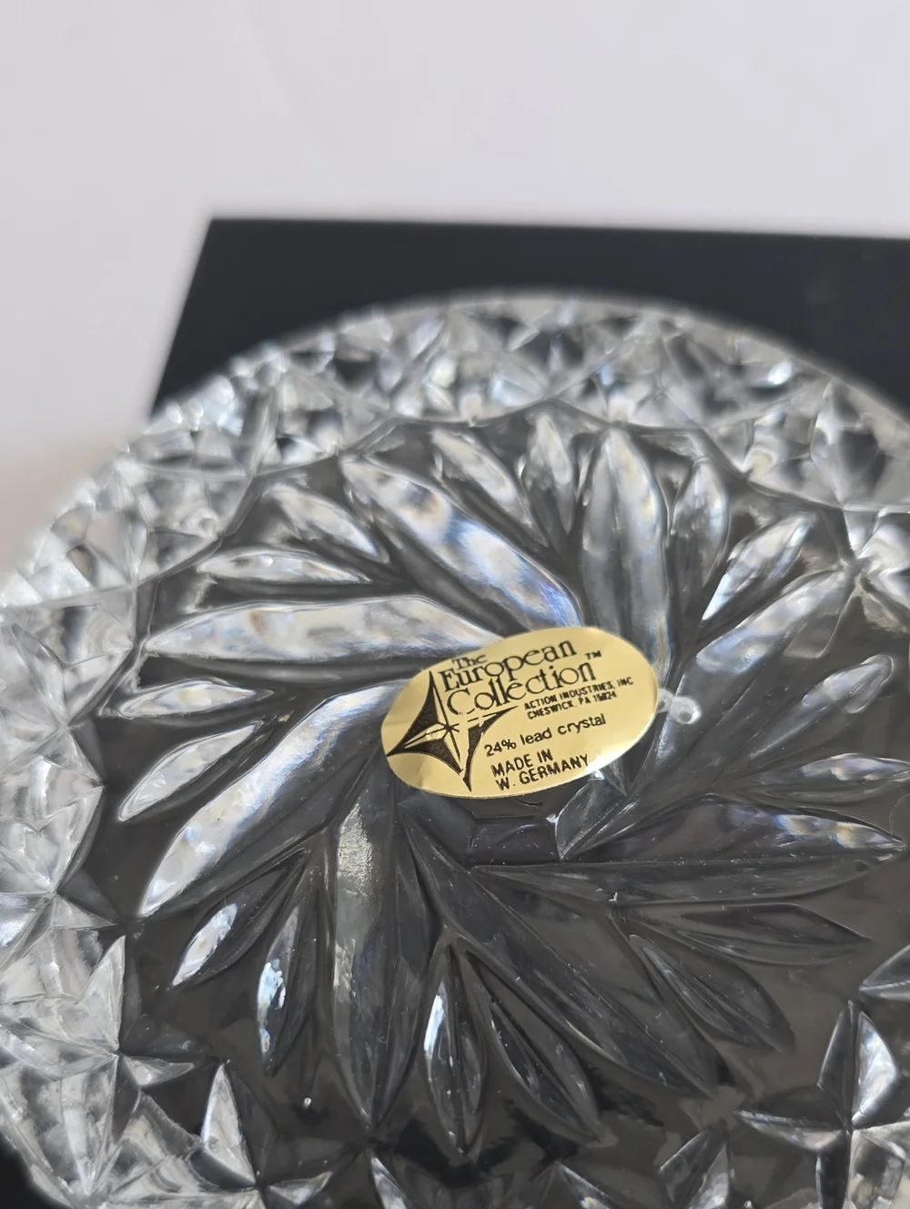 Vintage The European Collection Set Of 2 Crystal  Coasters Bowls Germany